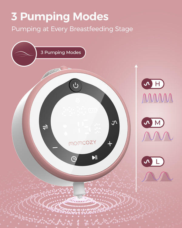 Momcozy V1 Pro Double Hospital-Strength Wearable Breast Pump - Red