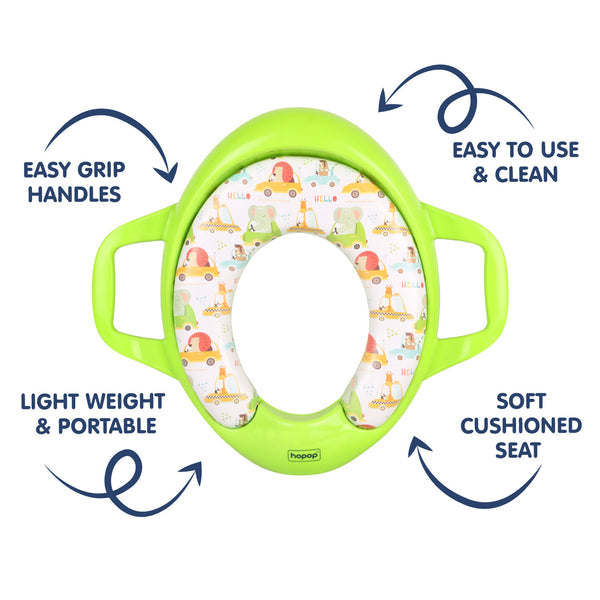Hopop Soft Cushioned Baby Potty Seat with Easy Grip Handles - Animal