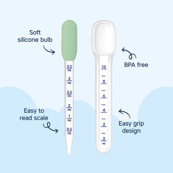 Hopop Medicine Spoon & Dropper Standard Size Green