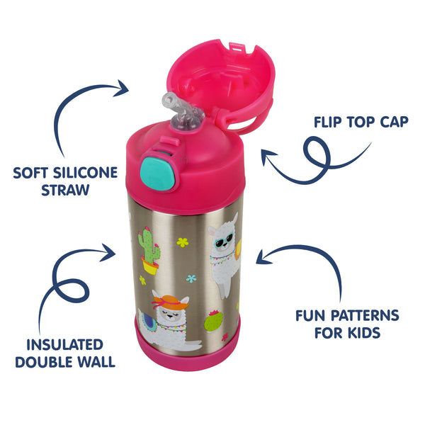 Hopop Insulated Stainless Steel Sipper With Straw- Lady Bug 300ML