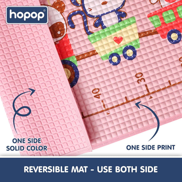 Hopop Air Filled Multipurpose Waterproof Massage Mat - Train Pink