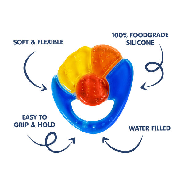 Hopop Multi-Textured Water-Filled Cooling Teether for Baby - Assorted
