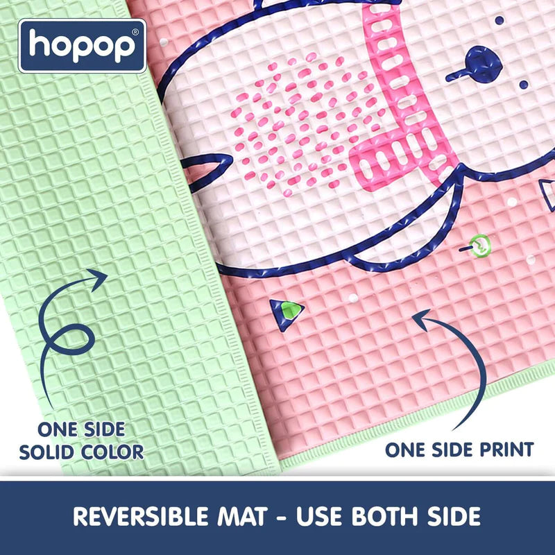 Hopop Multipurpose Baby Massage Mat & Waterproof Diaper Changing Mat Bear Blue
