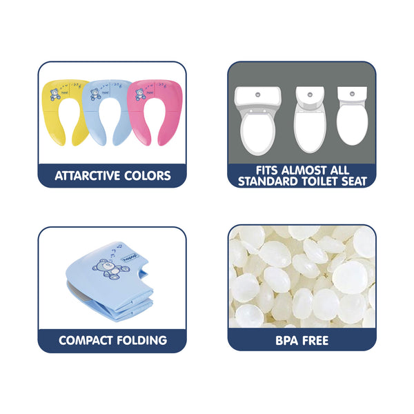 Hopop Foldable & Portable Travel Friendly Toilet Seat - Yellow