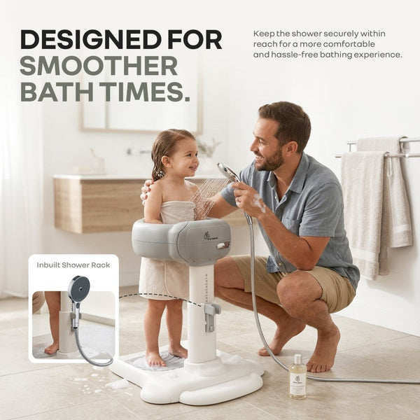 R for Rabbit Fun Time Aqua Hug 9–36M Up to 20kg Baby Bath Stand – Metallic Grey