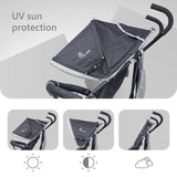 R for Rabbit Stroller Pixie Black Grey