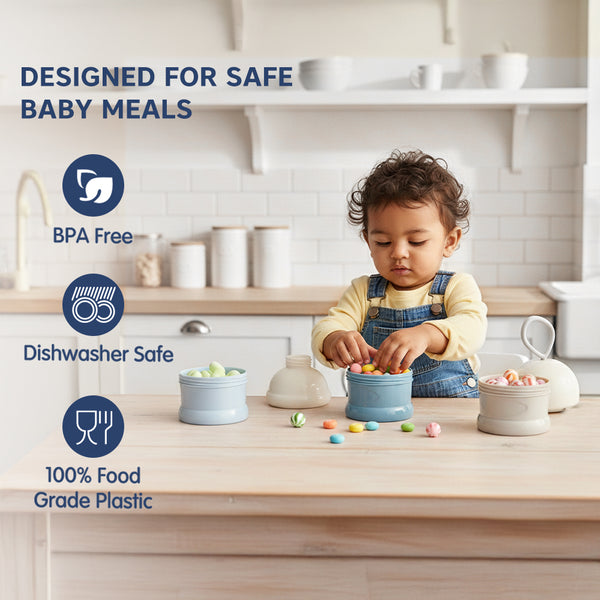 Hopop Multi Functional Milk Powder Container - BLUE