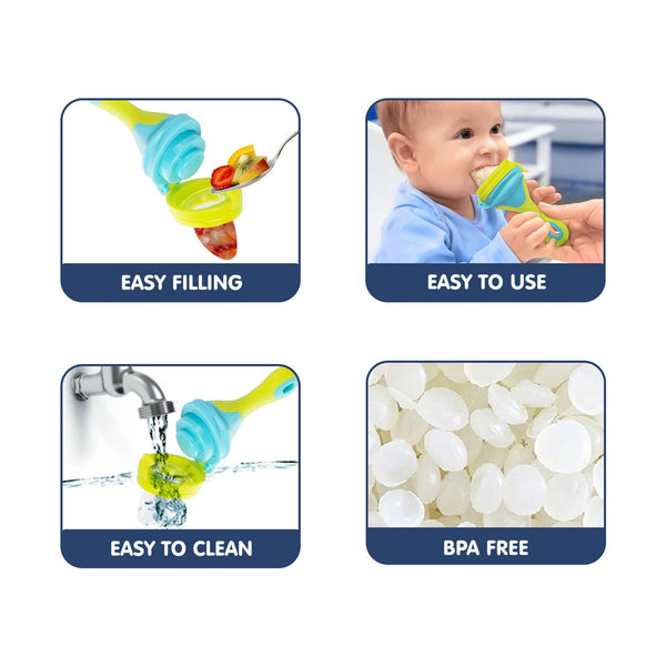 Hopop Food & Fruit Nibbler For Fruit And Veggies - Green