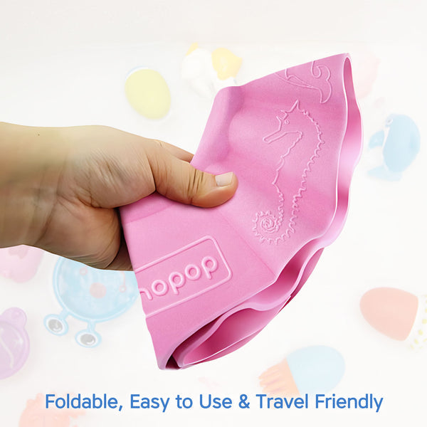 Hopop Bathing Shower Cap Shampoo Hat Adjustable Pink