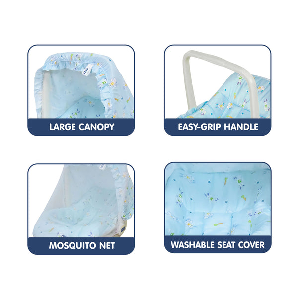 Hopop 5 in 1 Comfy Baby Carry Cot 0M+ Assorted