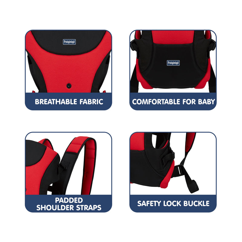 Hopop 3-in-1 Cuddle Me Baby Carrier 3-12 Months Red
