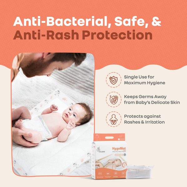R For Rabbit HygoMat – Soft, Anti-Bacterial & Leak-Proof Disposable Hygiene Mat for Babies