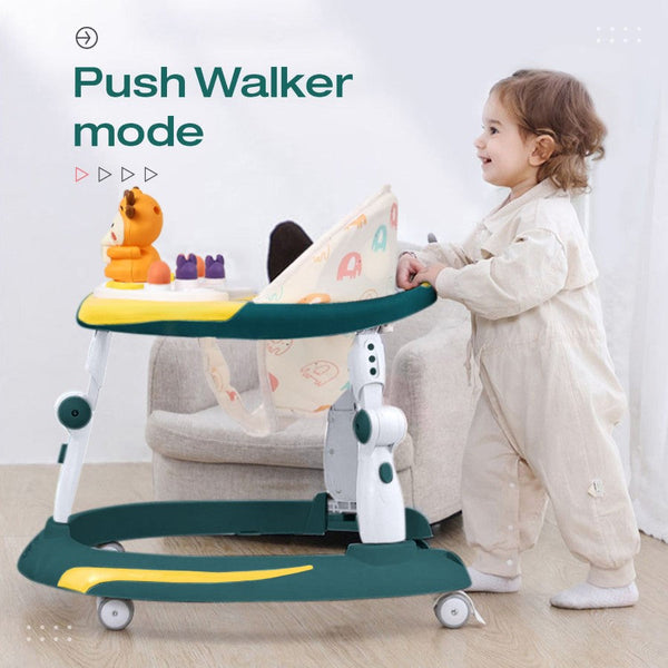R For Rabbit Little Feet Plus Walker - Detachable Toy Music & Light Green Yellow