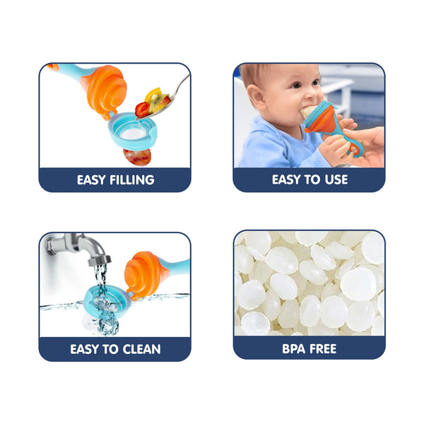 Hopop Food & Fruit Nibbler For Fruit And Veggies - Orange