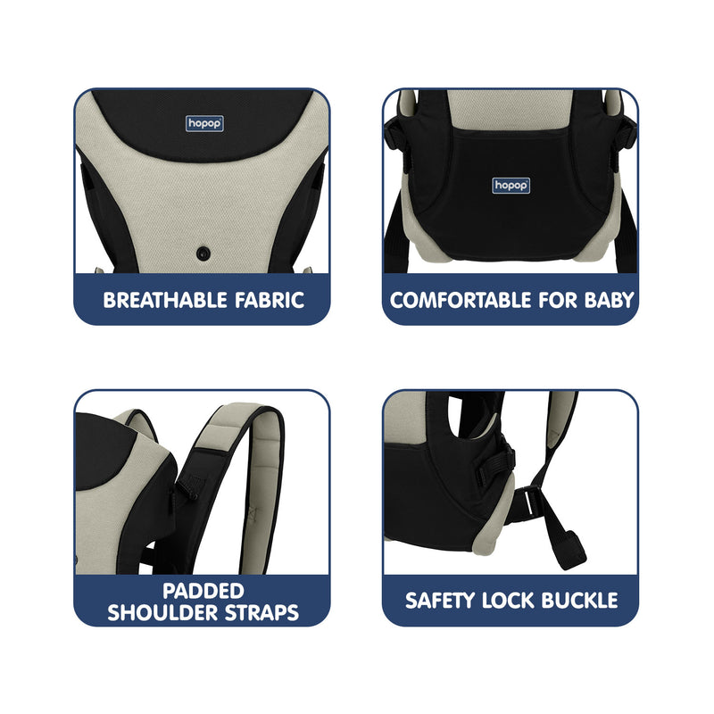 Hopop 3-in-1 Cuddle Me Baby Carrier 3-12 Months Grey
