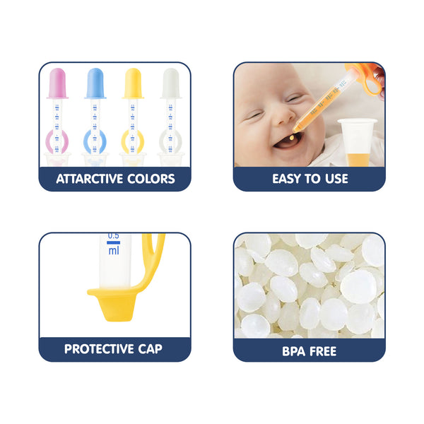 Hopop Baby Medicine Dropper & Dispenser - Yellow