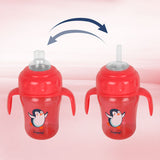Hopop Baby Sipper Cup Spill-Proof with Spout & Straw 210ml – Red