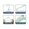 Hopop Non-Slip Velvet Baby Clothes Hangers - Pack OF 6 - PINK