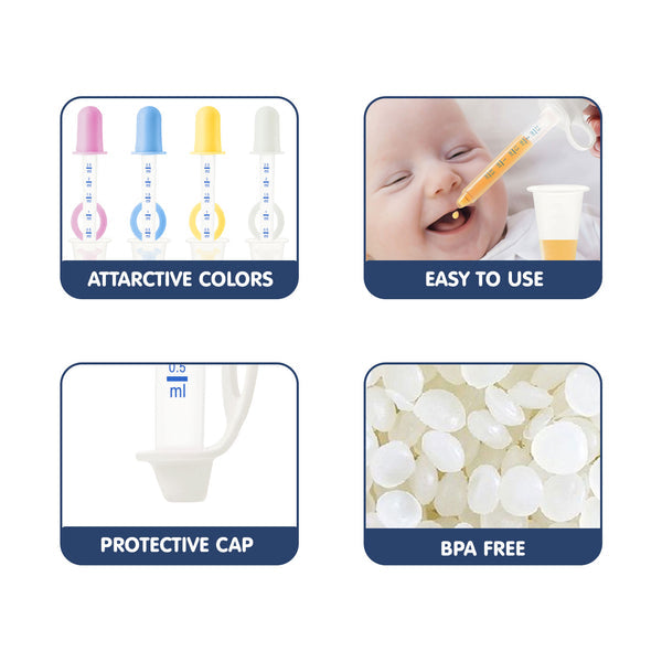 Hopop Baby Medicine Dropper & Dispenser - White