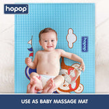 Hopop Multipurpose Baby Massage Mat Waterproof Diaper Changing Mat Plane – Blue