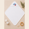 Babiano Sleeping Teddy Hooded Baby Towel – White