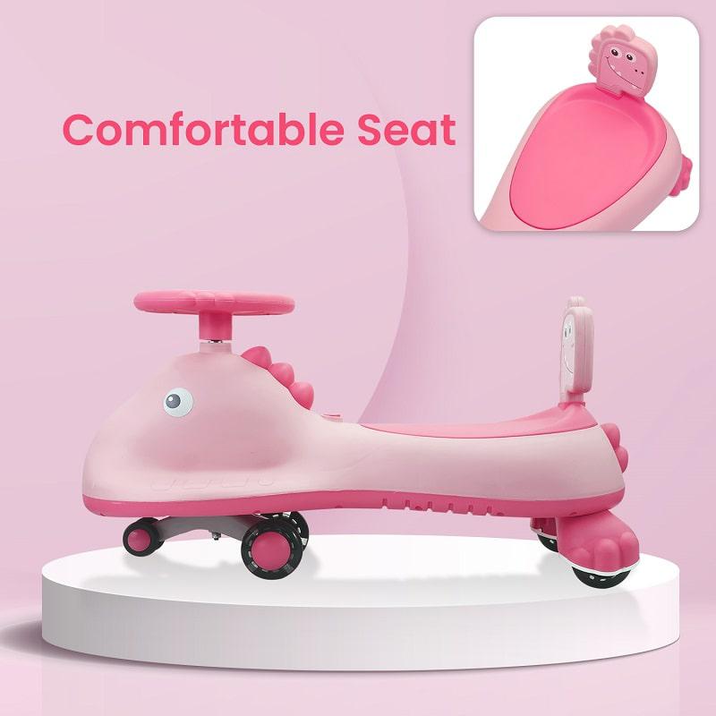 R For Rabbit Swing Car Iya Iya Dino Pink