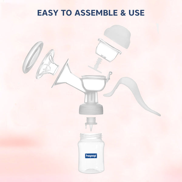Hopop Harmony Express Manual Breast Pump 2-Level Suction One Size – White