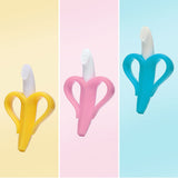 Hopop Easy Grip Banana-Shaped Silicone Baby Teether 3M+ Blue