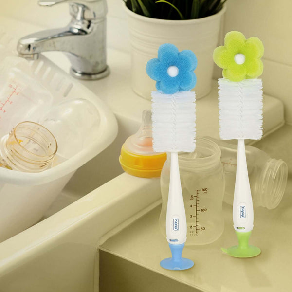 Hopop Bottle & Nipple Cleaning Sponge Brush One Size – Green