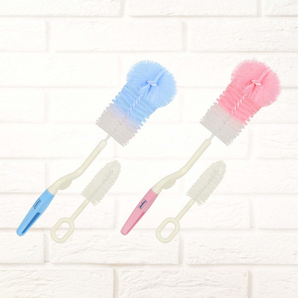 Hopop Rotary Bottle & Teat Cleaning Brush Pink