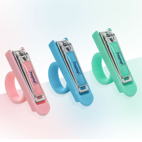 Hopop Baby Nail Clipper Cutter with Finger Grip Blue