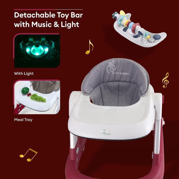 R for Rabbit Baby Walker Little Feet - Red