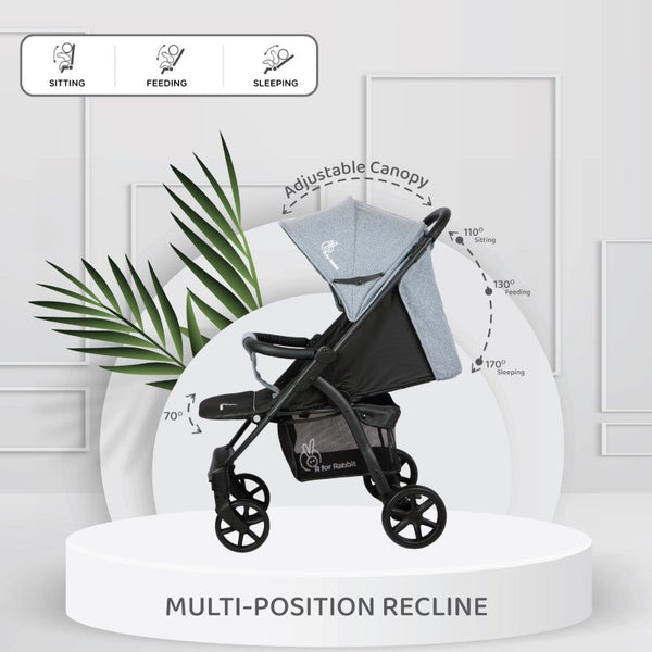 R For Rabbit Stroller Falcon Flight Grey Black