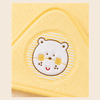 Babiano Teddy Bear Baby Hooded Towel – White & Lemon Yellow