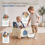 R for Rabbit Kiddie Kart Ride-On & Push Walker 4 in 1 0–3Y Up to 20kg– Grey Blue