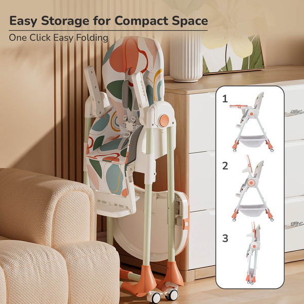 R For Rabbit High Chair Marshmallow Abstract Peach