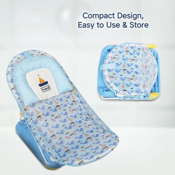 Hopop Anti-Skid Base Compact Baby Bather - Blue
