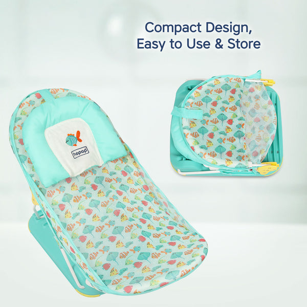 Hopop Anti-Skid Compact Baby Bather 0-12M Green
