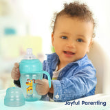 Hopop Spill-Proof Sipper Cup with Spout & Straw 210 ml Blue