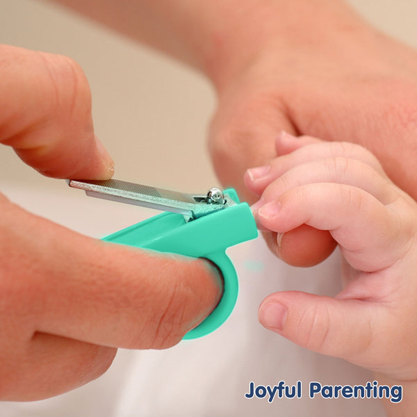 Hopop Baby Nail Clipper Cutter with Finger Grip Green