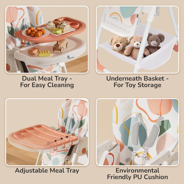 R For Rabbit High Chair Marshmallow Abstract Peach