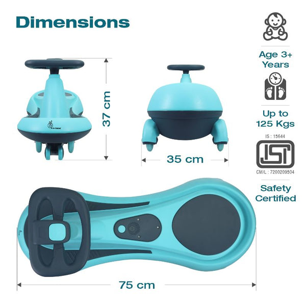 R For Rabbit Swing Car Iya Iya Drift Sky Blue