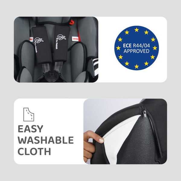 R For Rabbit Car Seat Jumping Jack Racer Grey Black