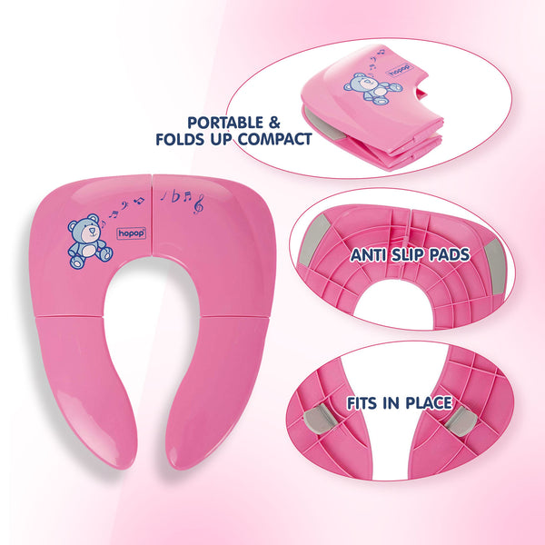 Hopop Foldable Travel Potty Seat 6M-4Y Pink
