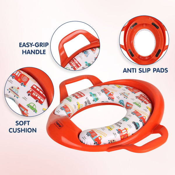 Hopop Soft Cushioned Baby Potty Seat with Easy Grip Handles - Transport