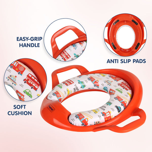 Hopop Soft Cushioned Baby Potty Seat with Easy Grip Handles - Sun
