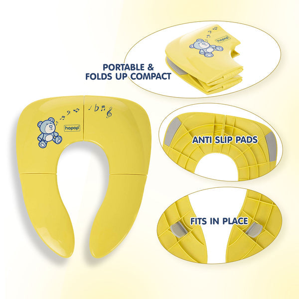 Hopop Foldable & Portable Travel Friendly Toilet Seat - Yellow