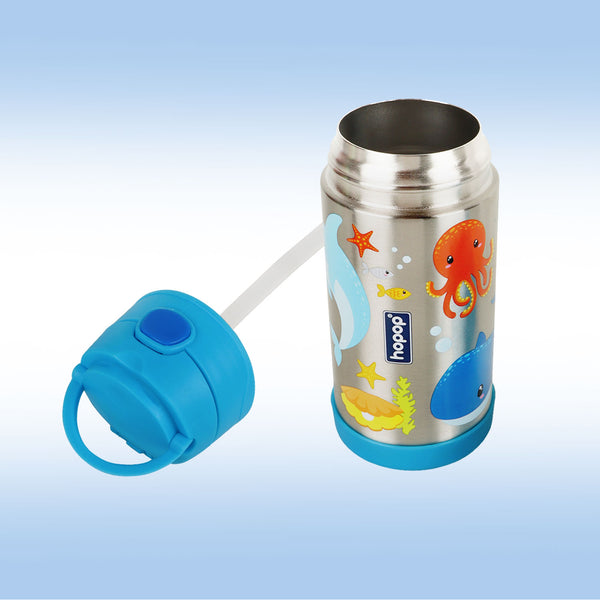 Hopop Insulated Stainless Steel Sipper With Straw-Sea Animal 300ML