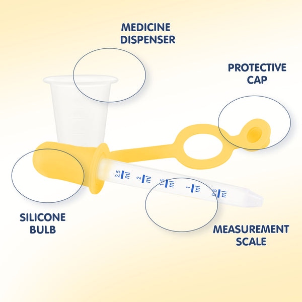 Hopop Baby Medicine Dropper & Dispenser - Yellow