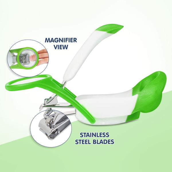 Hopop Nail Clipper with Magnifying Lens - Green